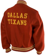 Dallas Texans NFL Red Varsity Jacket Back