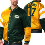 Davante Adams 17 Green Bay Packers NFL Satin Jacket