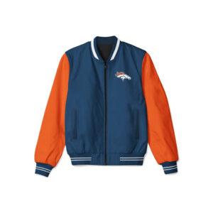 Denver Broncos NFL Blue And Orange Bomber Jacket