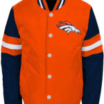 Denver Broncos NFL Orange And Blue Windbreaker Jacket