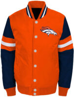 Denver Broncos NFL Orange And Blue Windbreaker Jacket