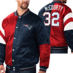 Devin McCourty 32 New England Patriots NFL Satin Jacket