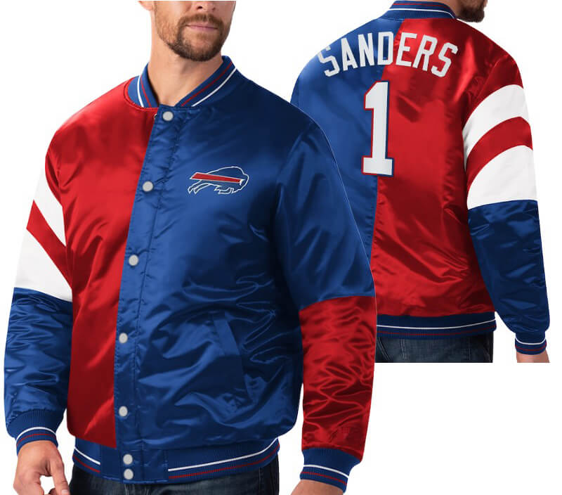 Emmanuel Sanders 1 Buffalo Bills NFL Satin Jacket (1) Emmanuel Sanders 1 Buffalo Bills NFL Satin Jacket