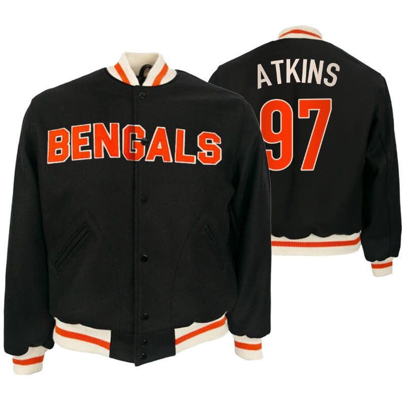 Geno Atkins Cincinnati Bengals NFL Varsity Jacket (1) Geno Atkins Cincinnati Bengals NFL Varsity Jacket