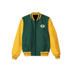 Green Bay Packers NFL Green And Yellow Bomber Jacket