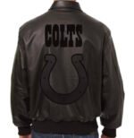 Indianapolis Colts NFL Black Leather Jacket
