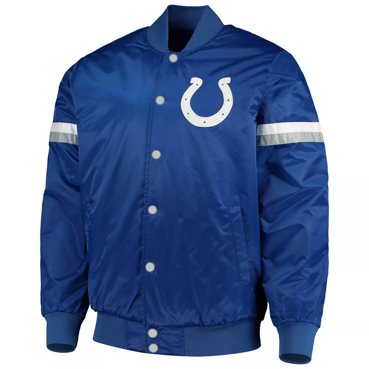 Indianapolis Colts NFL Royal Blue Satin Jacket (1) Indianapolis Colts NFL Royal Blue Satin Jacket