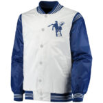Indianapolis Colts NFL White And Royal Blue Satin Jacket