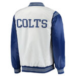 Indianapolis Colts NFL White And Royal Blue Satin Jacket