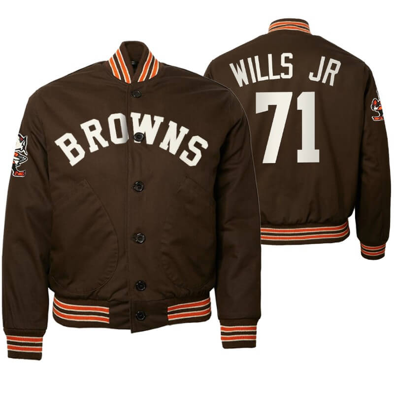 Jedrick Wills Jr Cleveland Browns NFL Satin Jacket (1) Grant Delpit Cleveland Browns NFL Satin Jacket