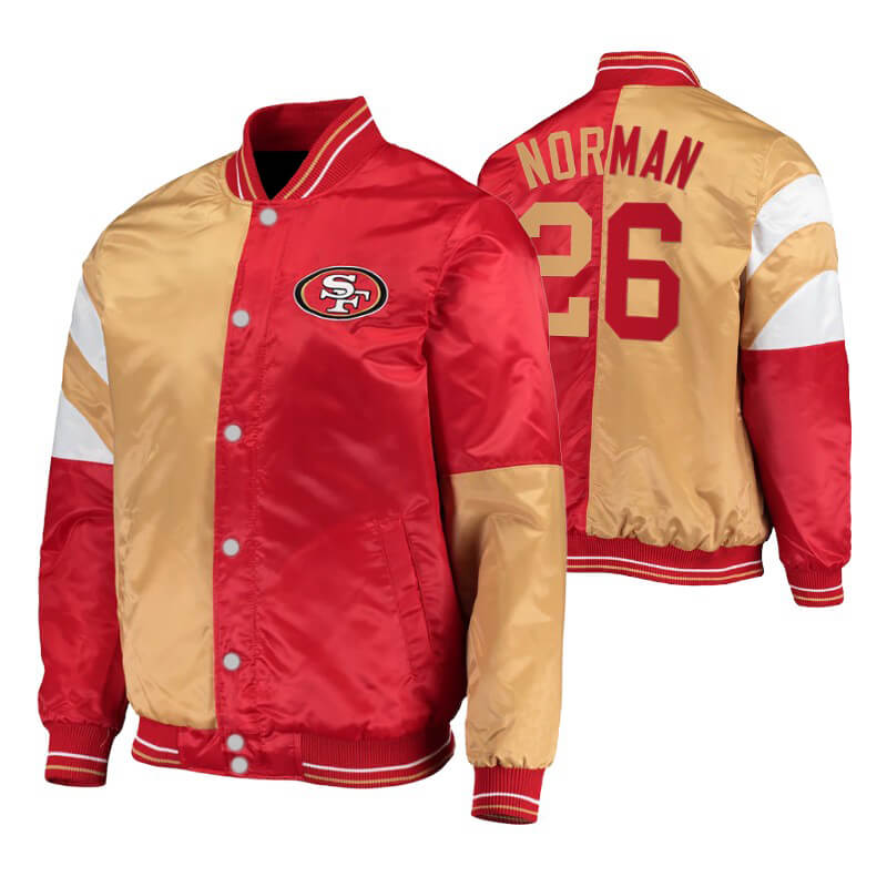 Maker of Jacket Sports Leagues Jackets NFL Josh Norman 26 San Francisco 49ers Satin
