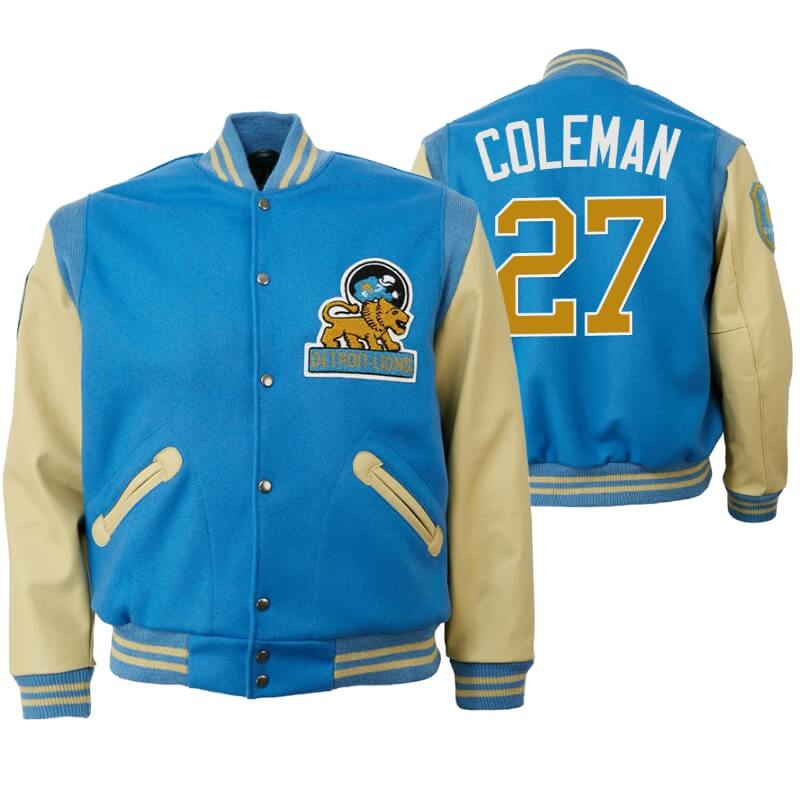 Justin Coleman 27 Detroit Lions NFL Varsity Jacket (1) Justin Coleman 27 Detroit Lions NFL Varsity Jacket
