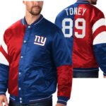 Kadarius Toney 89 New York Giants NFL Satin Jacket