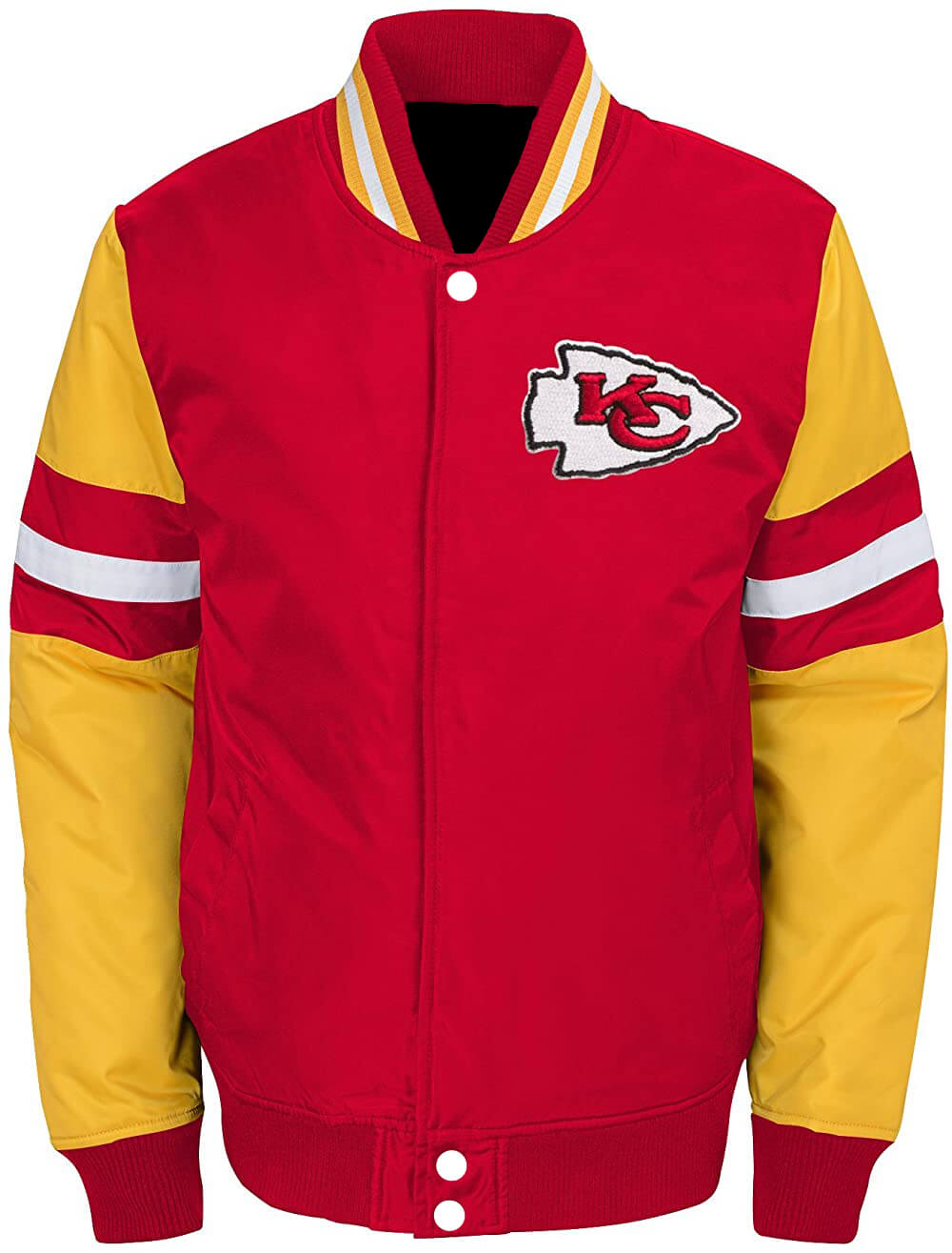 Kansas City Chiefs Multicolor Bomber Jacket (1) Kansas City Chiefs Multicolor Bomber Jacket Front