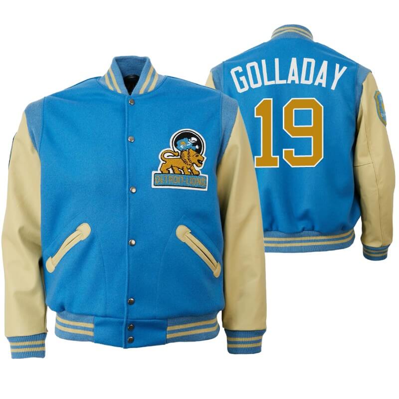 Kenny Golladay 19 Detroit Lions NFL Varsity Jacket (1) Kenny Golladay 19 Detroit Lions NFL Varsity Jacket