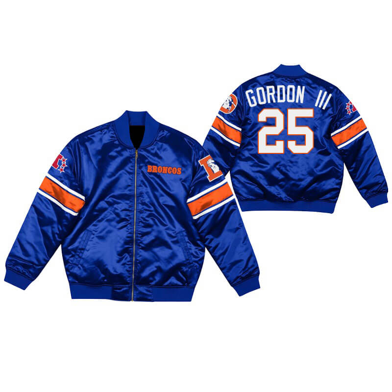 Melvin Gordon III Denver Broncos NFL Satin Jacket (1) Melvin Gordon III Denver Broncos NFL Satin Jacket