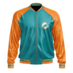 Miami Dolphins NFL Leather Bomber Jacket
