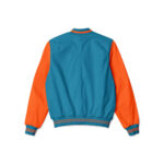 Miami Dolphins NFL Light Blue And Orange Bomber Jacket