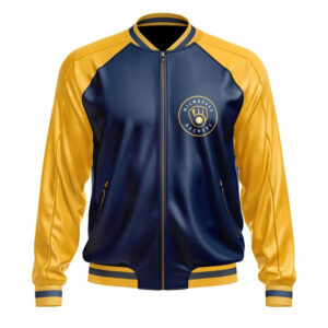 Milwaukee Brewers MLB Leather Bomber Jacket