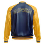 Milwaukee Brewers MLB Leather Bomber Jacket