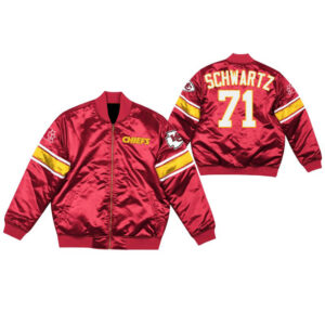 Mitchell Schwartz Kansas City Chiefs NFL Satin Jacket