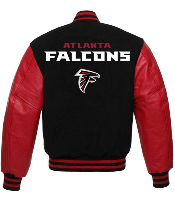 NFL Atlanta Falcons Black And Red Varsity Jacket