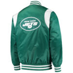NFL New York Jets Green And White Satin Jacket