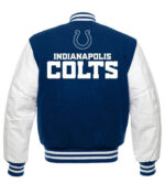 NFL Team Indianapolis Colts Blue And White Varsity Jacket