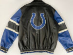 NFL Team Indianapolis Colts Multicolor Leather Jacket