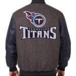 NFL Team Tennessee Titans Brown And Navy Varsity Jacket