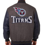 NFL Team Tennessee Titans Brown And Navy Varsity Jacket