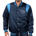 NFL Team Tennessee Titans Satin Snap Jacket