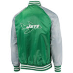 NFL New York Jets Green And White Satin Jacket