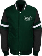 New York Jets NFL Green Bomber Jacket Front