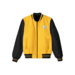 Pittsburgh Steelers Yellow NFL Bomber Jacket Front