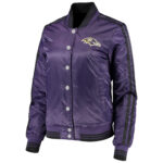 Purple Black Baltimore Ravens NFL Satin Jacket