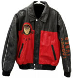 Rare Vintage Looney Tunes TAZ Leather Jacket Front