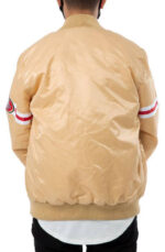 San Francisco 49ers Caramel NFL Satin Jacket Back