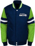 Seattle Seahawks Multicolor Bomber Jacket Front