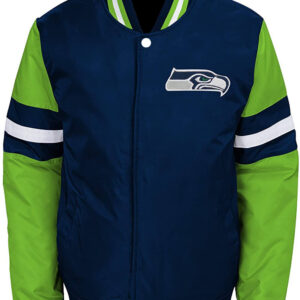 Seattle Seahawks Multicolor Bomber Jacket Front