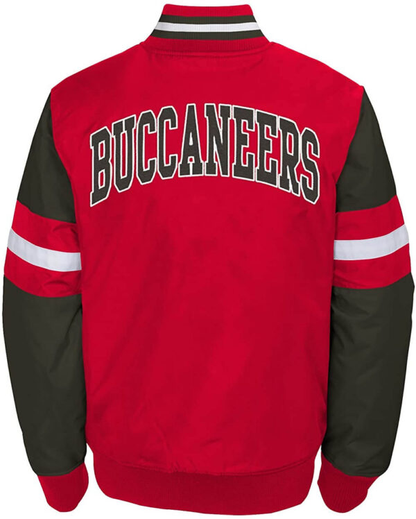 Tampa Bay Buccaneers Red Black Bomber Jacket Back