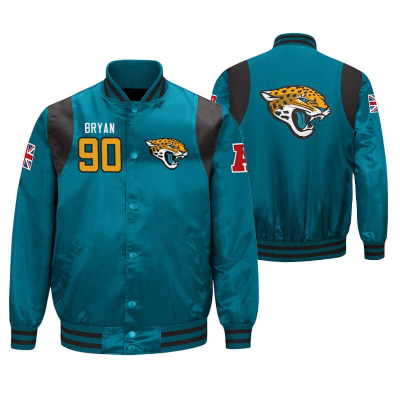 Taven Bryan Jacksonville Jaguars NFL Satin Jacket (1) Taven Bryan Jacksonville Jaguars NFL Satin Jacket