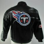 Tennessee Titans NFL Black Wool Leather Jacket