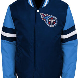Tennessee Titans NFL Blue Bomber Jacket Front