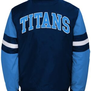Tennessee Titans NFL Blue Bomber Jacket Back