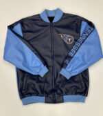 Tennessee Titans NFL Navy And Light Blue Leather Jacket