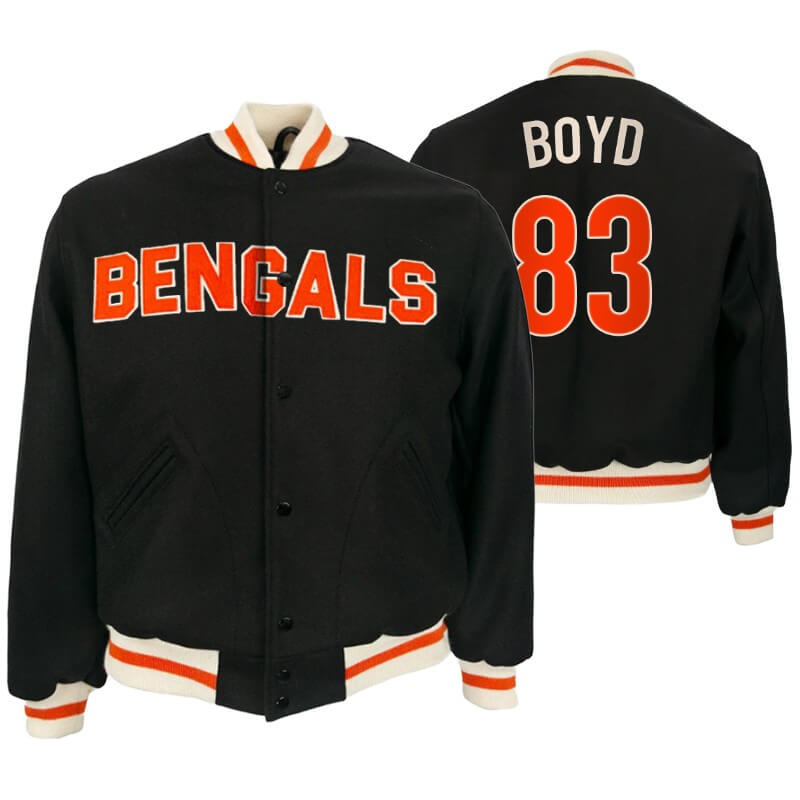 Tyler Boyd Cincinnati Bengals NFL Varsity Jacket (1) Tyler Boyd Cincinnati Bengals NFL Varsity Jacket