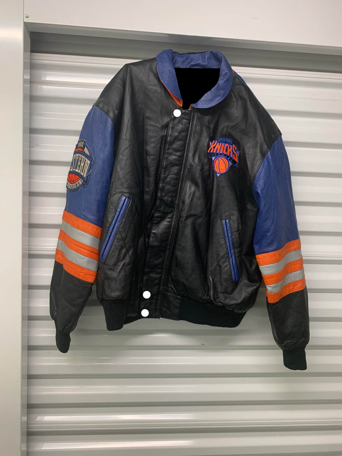 Vintage 90s New York Knicks Jeff Hamilton Leather Jacket - Maker