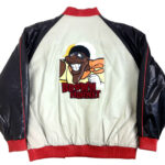 Vintage Brown Hornet Junkyard Gang Leather Jacket Back