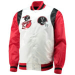 White Red Atlanta Falcons NFL Satin Jacket